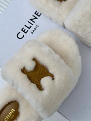 Fortok Celine Fur Slippers White - 4