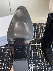 Fortok Celine Black Velvet Knight Boots - 5