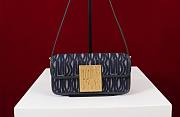 Fortok Dior Miss Flap Bag Blue Miss Dior Allover Denim 22x11x6cm - 1