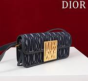 Fortok Dior Miss Flap Bag Blue Miss Dior Allover Denim 22x11x6cm - 6