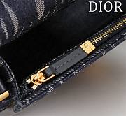 Fortok Dior Miss Flap Bag Blue Miss Dior Allover Denim 22x11x6cm - 4