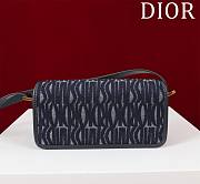 Fortok Dior Miss Flap Bag Blue Miss Dior Allover Denim 22x11x6cm - 3