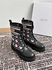 Fortok Dior D-Major Calfskin Ankle Boots Deep Blue - 1