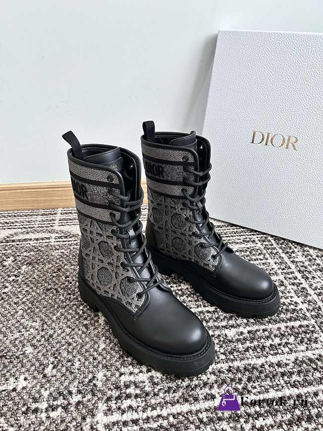 Fortok Dior D-Major Calfskin Ankle Boots Grey - 1