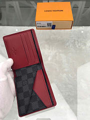Fortok Louis Vuitton Multiple Damier Wallet Graphite Canvas N63260 12x9cm - 5