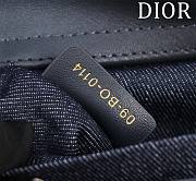 Fortok Dior Lady D-Joy Black Diana Five-grid Denim Bag 26x13.5x5cm - 6