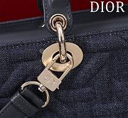 Fortok Dior Lady D-Joy Black Diana Five-grid Denim Bag 26x13.5x5cm - 2