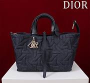 Fortok Dior Medium Toujours Bag Blue Graphic Cannage Denim 28.5x21.5x17cm - 1