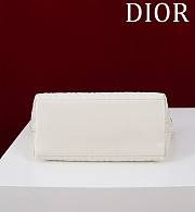 Fortok Dior Diorstar Hobo Bag with Chain White Graphic Lambskin 28.5x14.5x10cm - 5