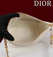 Fortok Dior Diorstar Hobo Bag with Chain White Graphic Lambskin 28.5x14.5x10cm - 4