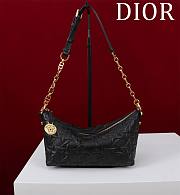 Fortok Dior Diorstar Hobo Bag with Chain Black Graphic Lambskin 28.5x14.5x10cm - 1