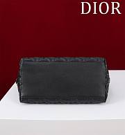 Fortok Dior Diorstar Hobo Bag with Chain Black Graphic Lambskin 28.5x14.5x10cm - 3