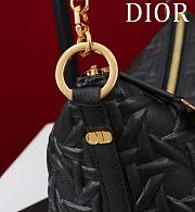 Fortok Dior Diorstar Hobo Bag with Chain Black Graphic Lambskin 28.5x14.5x10cm - 2