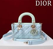 Fortok Dior Lady D-Joy Bag Green & Blue 22x12x6.5cm - 1