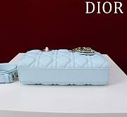 Fortok Dior Lady D-Joy Bag Green & Blue 22x12x6.5cm - 6