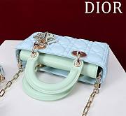 Fortok Dior Lady D-Joy Bag Green & Blue 22x12x6.5cm - 4