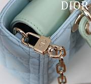 Fortok Dior Lady D-Joy Bag Green & Blue 22x12x6.5cm - 3