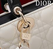 Fortok Dior Lady D-Joy Bag White & Black 22x12x6.5cm - 6