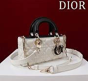 Fortok Dior Lady D-Joy Bag White & Black 22x12x6.5cm - 4