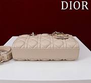 Fortok Dior Lady D-Joy Bag Beige & White 22x12x6.5cm - 6