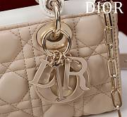 Fortok Dior Lady D-Joy Bag Beige & White 22x12x6.5cm - 3