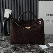 Fortok Bottega Veneta Andiamo Suede Bag Dark Brown 80842 32x24x12cm - 1