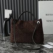 Fortok Bottega Veneta Andiamo Suede Bag Dark Brown 80842 32x24x12cm - 6