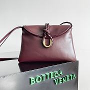 Fortok Bottega Veneta Liberta Crossbody Bag Burgundy 806030 27x16x6cm - 1