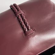 Fortok Bottega Veneta Liberta Crossbody Bag Burgundy 806030 27x16x6cm - 5