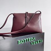 Fortok Bottega Veneta Liberta Crossbody Bag Burgundy 806030 27x16x6cm - 4