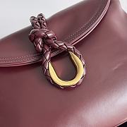 Fortok Bottega Veneta Liberta Crossbody Bag Burgundy 806030 27x16x6cm - 2