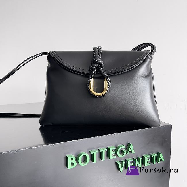 Fortok Bottega Veneta Liberta Crossbody Bag Black 806030 27x16x6cm - 1