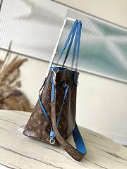 Fortok Louis Vuitton Neverfull Bandouliere Inside Out Medium Handbag Brown & Blue 31×28×14cm - 6