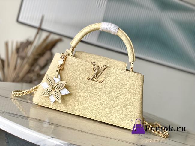 Fortok Louis Vuitton Capucines East-West Bag Yellow Flower M11351 29x16.5x9cm - 1