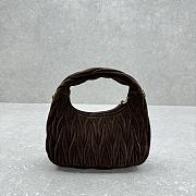 Fortok Miu Miu Wander Suede Hobo Bag Dark Brown 20x6x17cm - 5