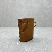 Fortok Miu Miu Nappa Bucket Bag Brown 17.5×15×8cm - 4