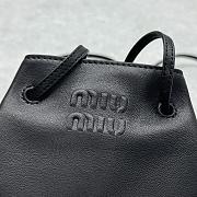 Fortok Miu Miu Nappa Bucket Bag Black 17.5×15×8cm - 3