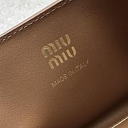 Fortok Miu Miu Softy & Nastro Wallet in Brown 19x11cm - 4