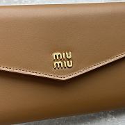 Fortok Miu Miu Softy & Nastro Wallet in Brown 19x11cm - 3