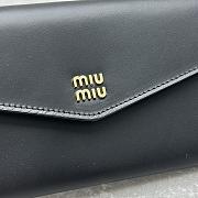 Fortok Miu Miu Softy & Nastro Wallet in Black 19x11cm - 4