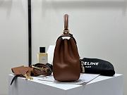 Fortok Celine 16 Seize Handbag Calfskin Tan 23x18x10cm - 5