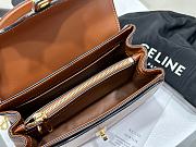 Fortok Celine 16 Seize Handbag Calfskin Tan 23x18x10cm - 2