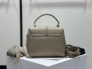 Fortok Celine 16 Seize Handbag Calfskin Grey 23x18x10cm - 6