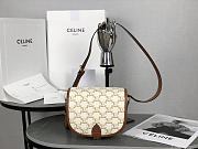 Fortok Celine Folco Triomphe Shoulder Bag White 18x17x6.5cm - 1