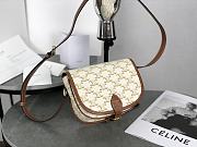 Fortok Celine Folco Triomphe Shoulder Bag White 18x17x6.5cm - 6