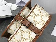 Fortok Celine Folco Triomphe Shoulder Bag White 18x17x6.5cm - 3
