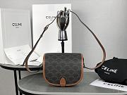 Fortok Celine Folco Triomphe Shoulder Bag Black & Tan 18x17x6.5cm - 1