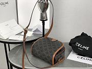 Fortok Celine Folco Triomphe Shoulder Bag Black & Tan 18x17x6.5cm - 5