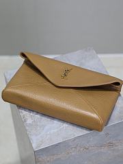Fortok Saint Laurent Brown Cassandre Large Leather Pouch 769307 29.5×18×4.5cm - 5