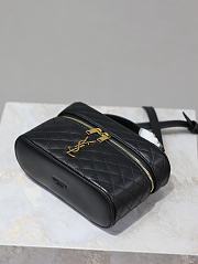 Fortok Saint Laurent Black Gaby Mini Quilted Leather Vanity Bag 766731 18x11x6.5cm - 2